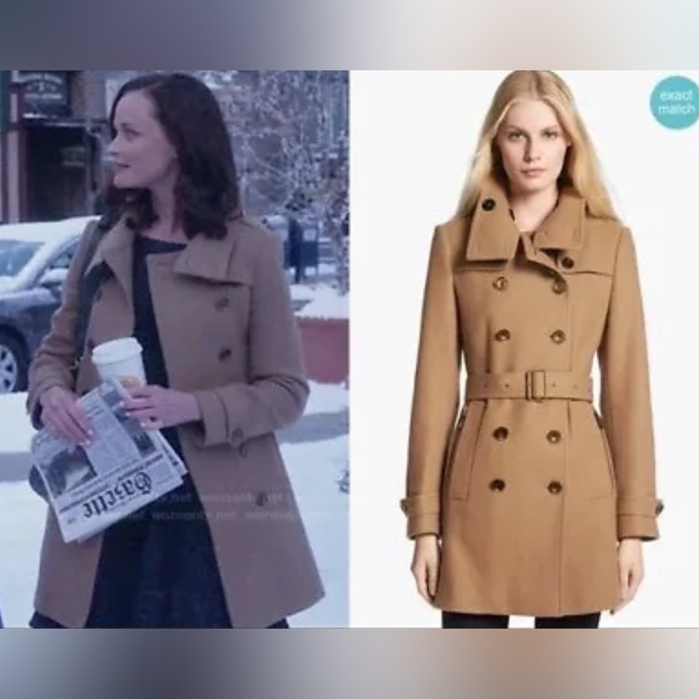 Burberry Brit Women's Wool Trench Coat Camel Size 4